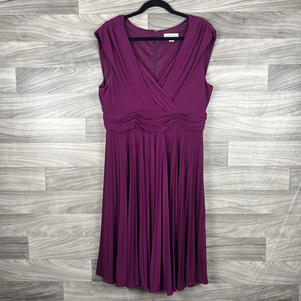 Coldwater Creek Dress Womens 16 Pink‎ Career Sleeveless V-Neck Business Wedding